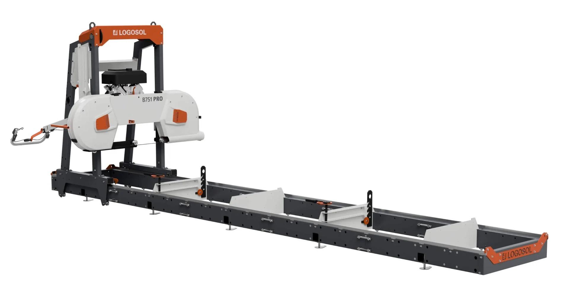 B751 PRO Band Sawmill Cut Set with 15hp Petrol engine Loncin and electric start