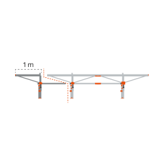 Extension package 1.0 m with 1 additional log lifter, F2