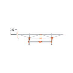 Jatkopala 0,5 m, F2/F2+ Jatkopala 0,5 m, F2/F2+