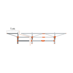 Ensemble extension de 1,0 m avec 1 table à grumes additionnel, F2+